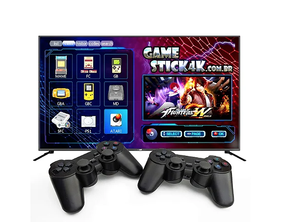 Game Stick - Video Game retrô 10.000 jogos (Incluso 2 Controles